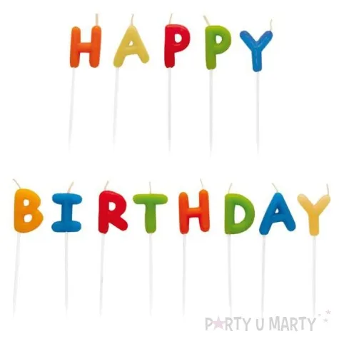 swieczki na tort happy birthday mix amscan