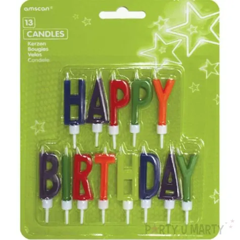 swieczki na tort happy birthday mix amscan