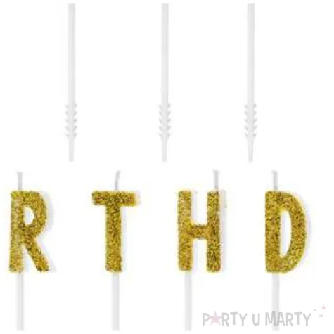 swieczki na tort happy birthday zloty 2 5cm 1 op 13 szt