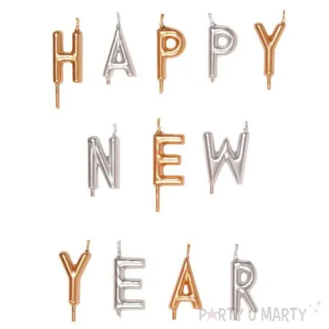 swieczki na tort happy new year amscan 12 szt