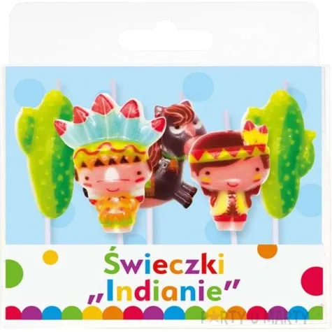 swieczki na tort indianie godan 5 szt