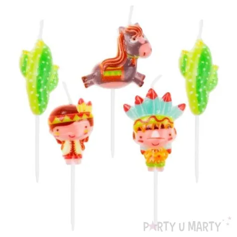 swieczki na tort indianie godan 5 szt