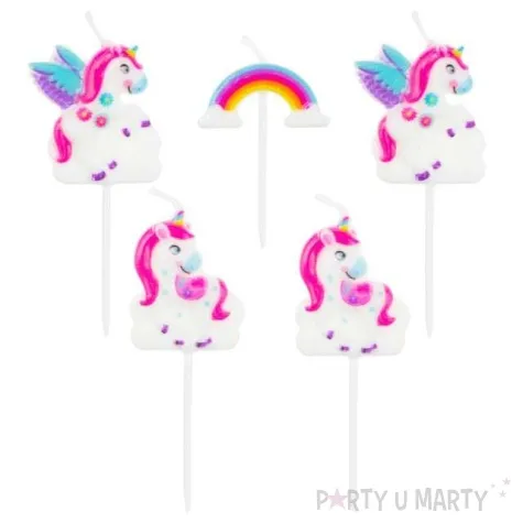 swieczki na tort jednorozce godan 5 szt