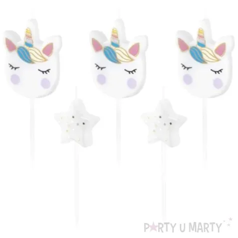 swieczki na tort jednorozce i gwiazdy partypal 5 szt