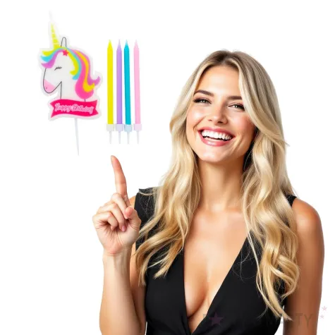 swieczki na tort jednorozec givi 5 szt