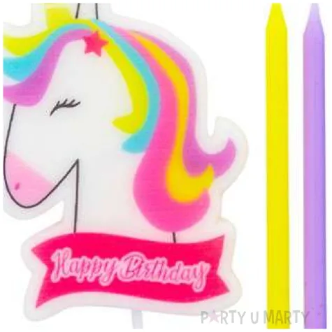 swieczki na tort jednorozec givi 5 szt
