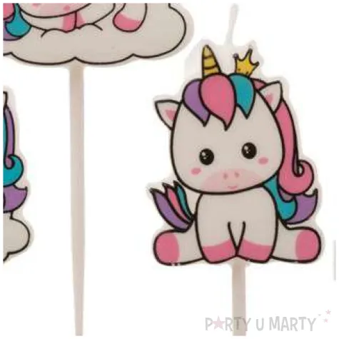 swieczki na tort jednorozec i spolka dekora 6 szt