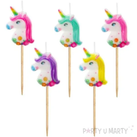 swieczki na tort jednorozec pikery godan 5 szt