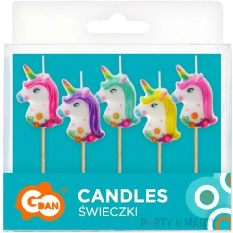 swieczki na tort jednorozec pikery godan 5 szt
