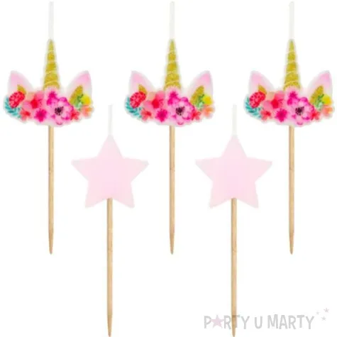 swieczki na tort jednorozec pikery godan 5 szt