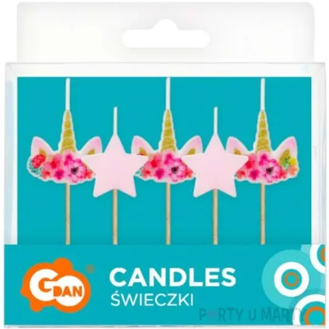 swieczki na tort jednorozec pikery godan 5 szt