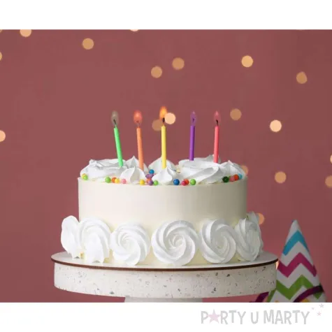 swieczki na tort kolorowe plomienie mix godan 6 szt