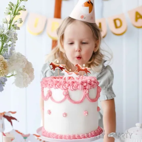 swieczki na tort konie partydeco 4 cm 3 szt