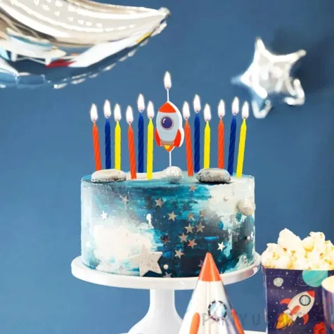swieczki na tort kosmiczna rakieta mix partypal 6 cm 13 szt