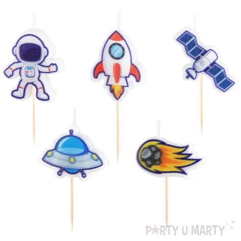 swieczki na tort kosmiczny mix partypal 2 4 cm 5 szt