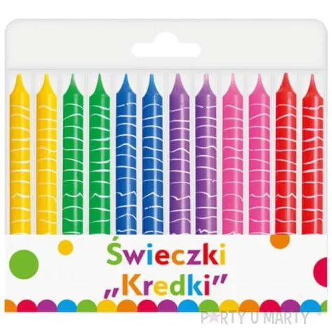 swieczki na tort kredki godan 12 szt