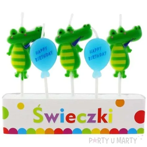 swieczki na tort krokodylki godan 5 szt