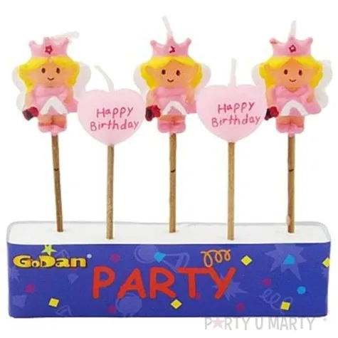 swieczki na tort ksiezniczki i serca godan 5 szt