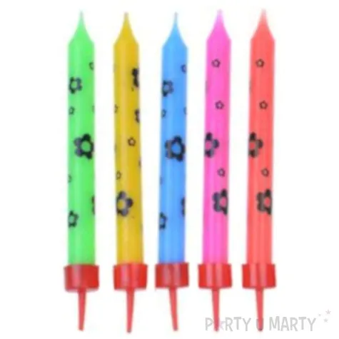 swieczki na tort kwiaty mix arpex 8 5 cm 10 szt