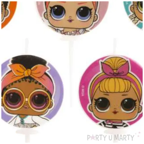 swieczki na tort l o l suprise dekora 3 cm 5 szt