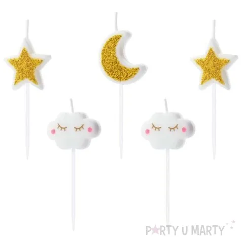 swieczki na tort little star mix partydeco 5 szt
