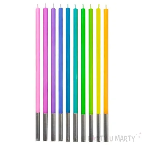swieczki na tort long pastel mix godan 14 5 cm 10 szt