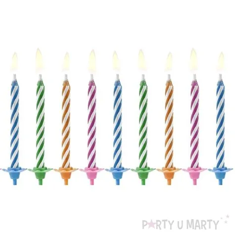 swieczki na tort magic mix niegasnace partydeco 10 10 szt