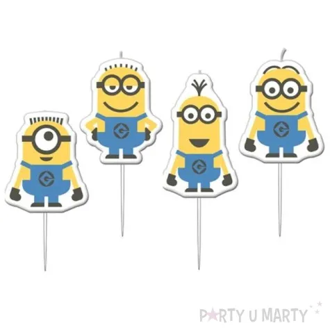 swieczki na tort minionki amscan 4 szt