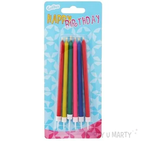 swieczki na tort niegasnace mix 10 5 cm 6 szt