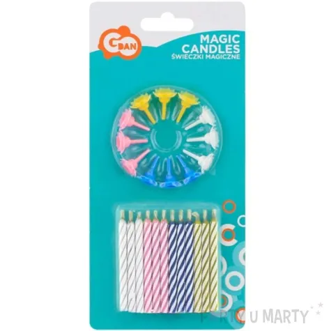 swieczki na tort niegasnace mix 12 szt