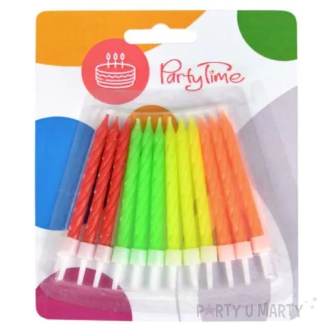 swieczki na tort paseczki mix arpex 8 5 cm 12 szt