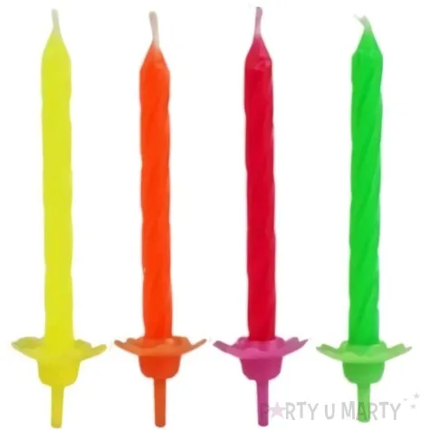 swieczki na tort paseczki mix arpex 8 5 cm 12 szt