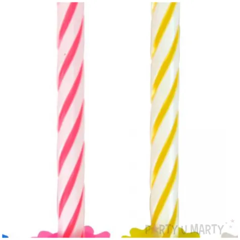 swieczki na tort paski premium mix 8 5 cm 24 szt
