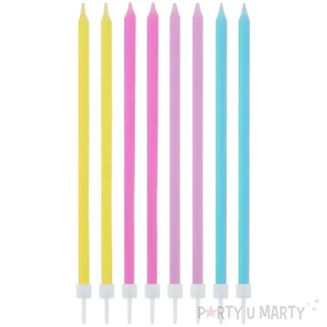 swieczki na tort pastelowe mix godan 16 szt