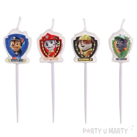 swieczki na tort paw patrol 4 szt