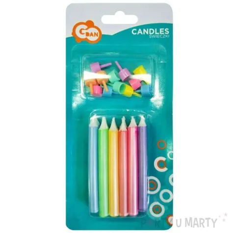 swieczki na tort perlowe mix godan 12 szt