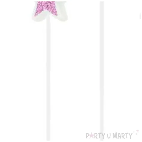 swieczki na tort pikery gwiazdki brokatowe mix partypal 4 szt