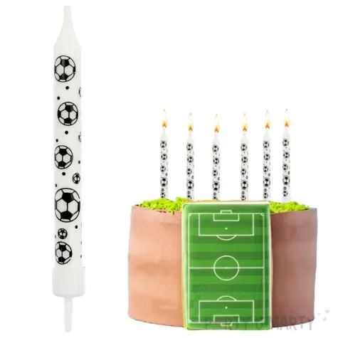 swieczki na tort pilka nozna 6 szt