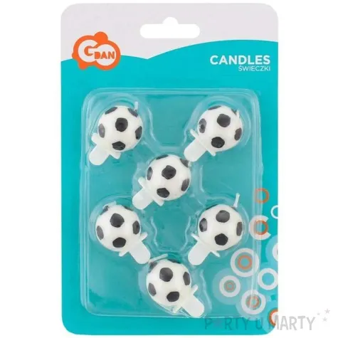 swieczki na tort pilka nozna kula 6 szt