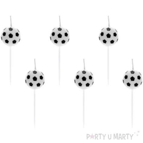 swieczki na tort pilki mix partydeco 6 szt