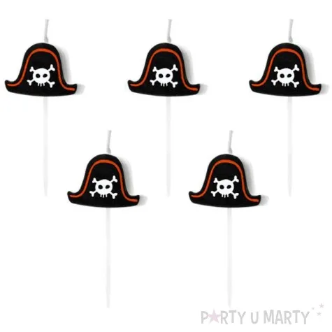 swieczki na tort piraci mix partydeco 5 szt