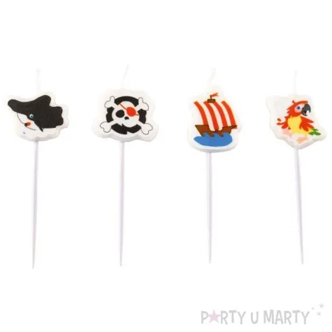 swieczki na tort pirackie party amscan 4 szt
