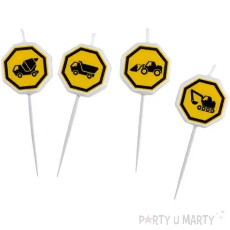 swieczki na tort plac budowy amscan 4 szt