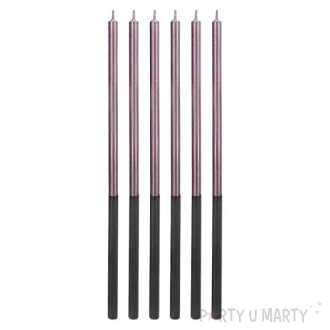 swieczki na tort platinum liliowe godan 14 5 cm 6 szt