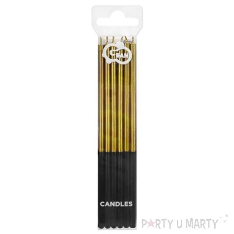 swieczki na tort platinum zlote godan 14 5 cm 6 szt6 szt