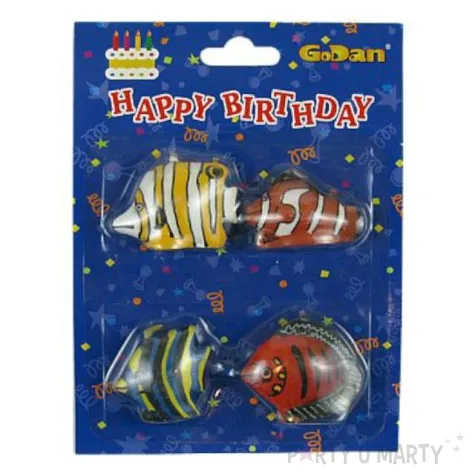 swieczki na tort rybki 4 szt