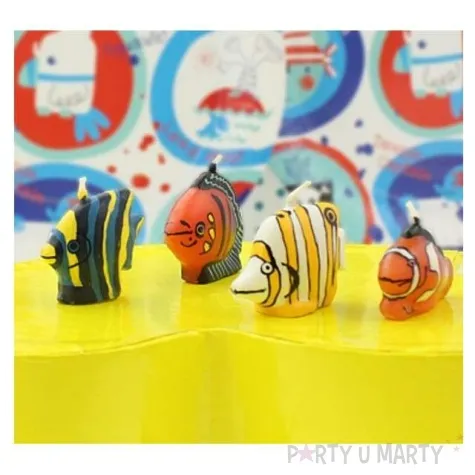 swieczki na tort rybki 4 szt