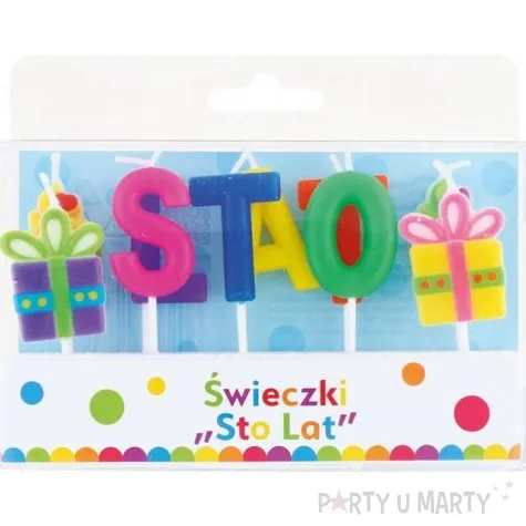 swieczki na tort sto lat godan 10 szt