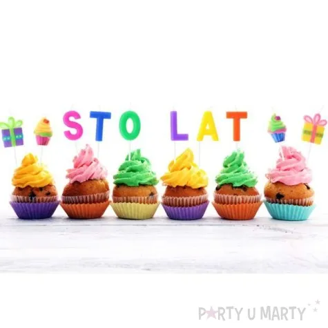 swieczki na tort sto lat godan 10 szt