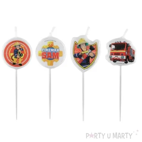 swieczki na tort strazak sam 4 szt